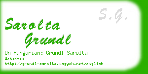 sarolta grundl business card